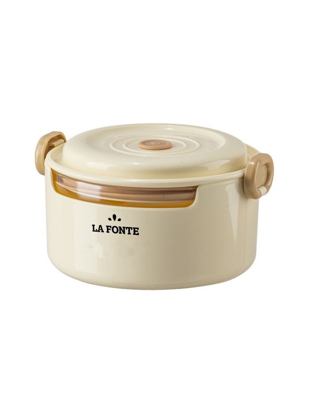 Hộp cơm thủy tinh La Fonte hình tròn (800 ml-014540-WHI)