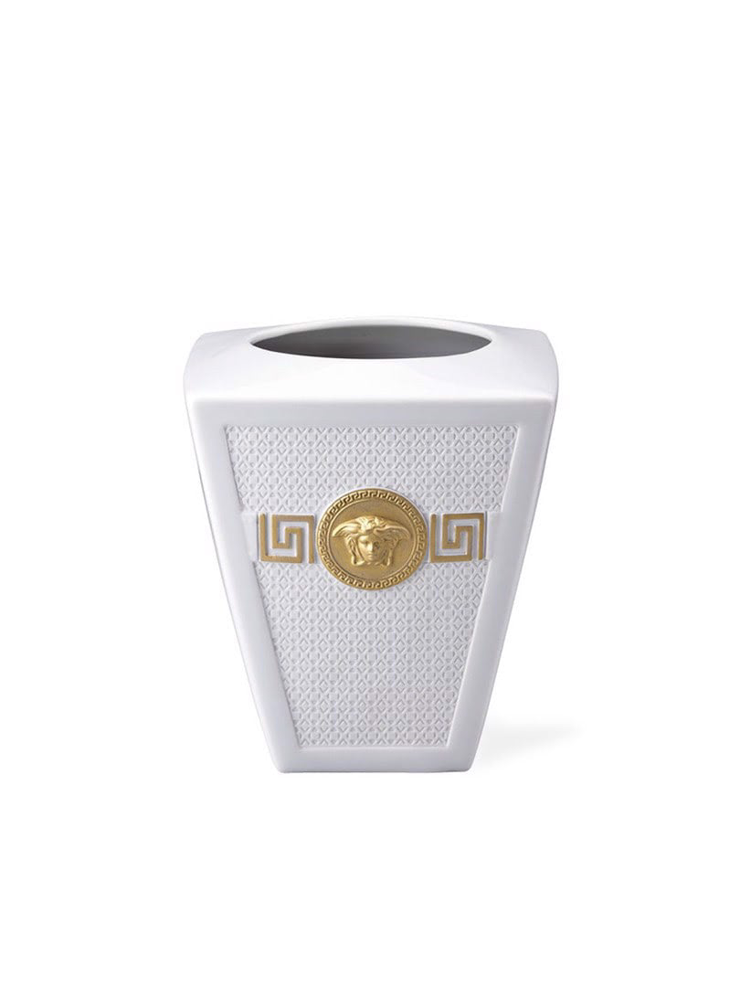 Bình hoa bằng sứ Versace White-gold 15cm - 100112.26015