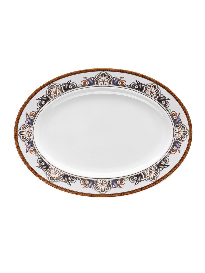 Đĩa tròn  bằng sứ 34cm Versace-403647.12734- Les Étoiles de la Mer