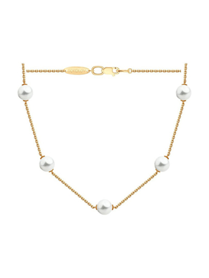 Dây chuyền vàng 585, có đính ngọc trai, cz - 797021