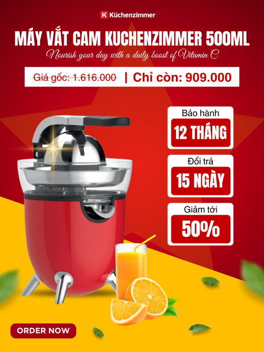 Máy Vắt Cam Kuchenzimmer 500ml-012928-RED