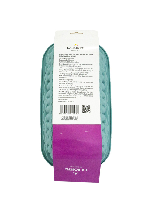 Khuôn bánh họa tiết hoa silicone La Fonte 32.7x17.6x6.5cm - 011983