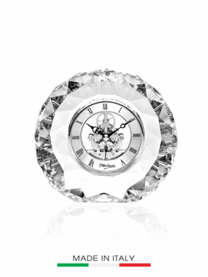 Đồng hồ để bàn bằng thủy tinh  ,  kích thước 15.5cm ,  Code:29738,nhãn hiệu : OTTAVIANI-