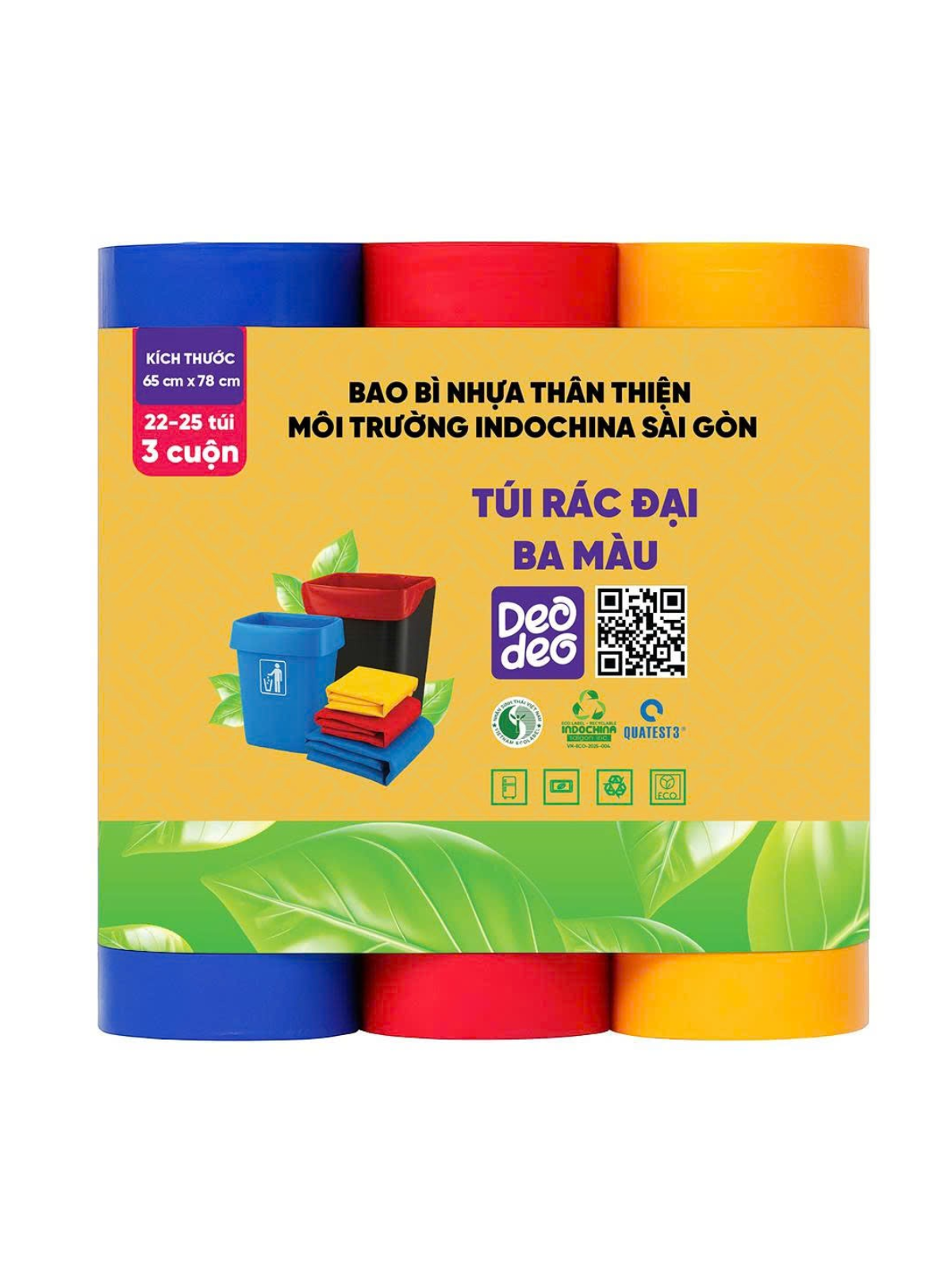 Túi Rác Đại Ba Màu 65cm x 78cm DEODEO-015950