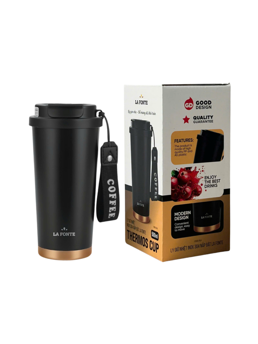 Ly Giữ Nhiệt Inox Nắp Bật La Fonte 500ml-015912-BLA