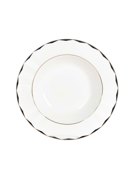 Dĩa Soup Sứ Xương Viền Vàng Moriitalia 22cm - 017091