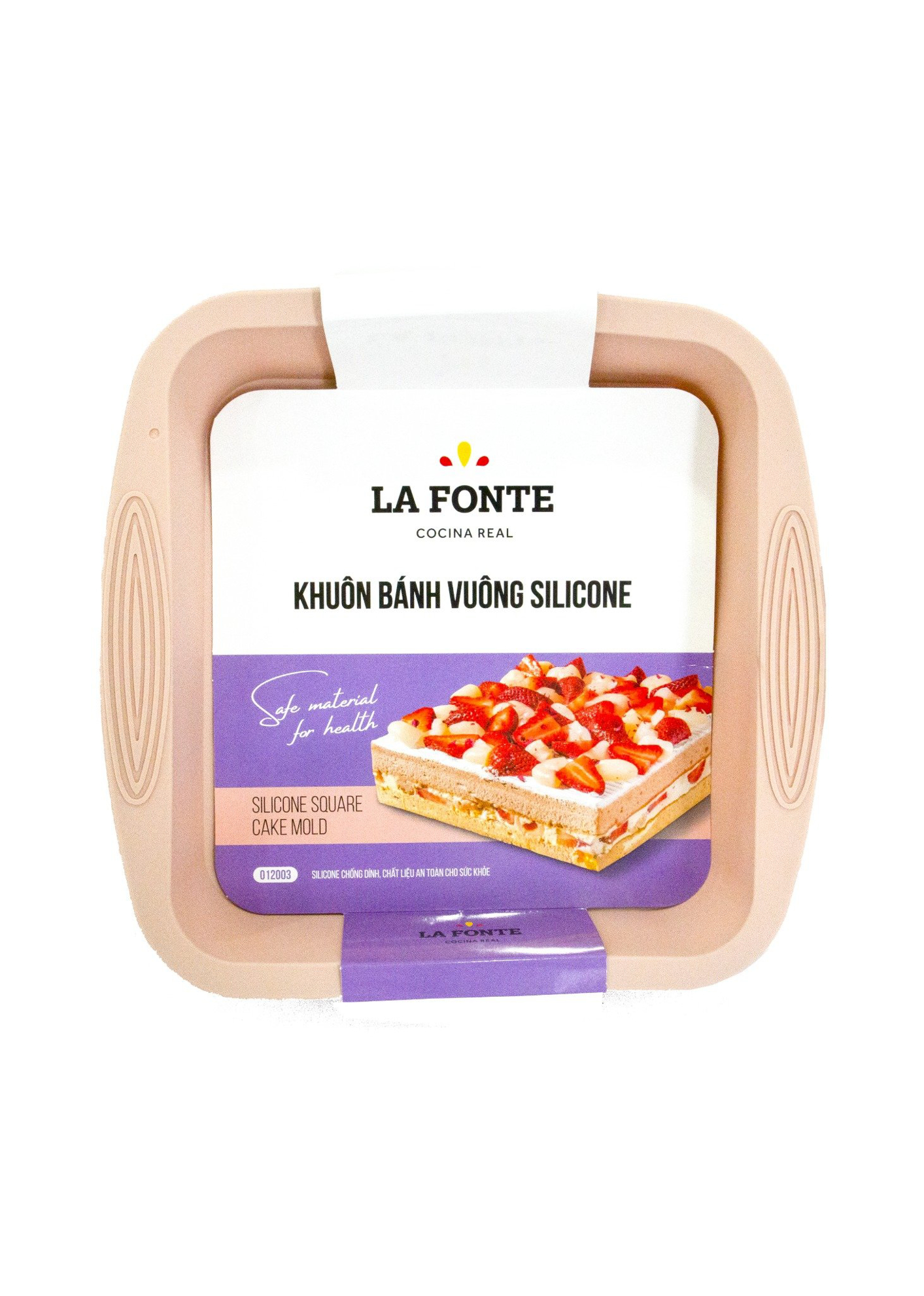 Khuôn bánh vuông silicone La Fonte 24x24x3.5cm - 012003