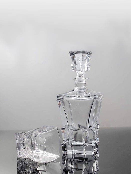 Bình rượu pha lê chì Crack Bohemia