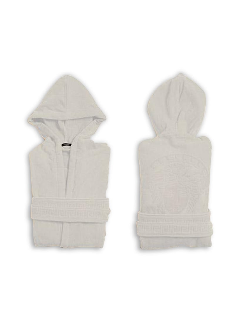 Áo choàng tắm màu trắng size S Versace ZCOSP056.Z4001.S