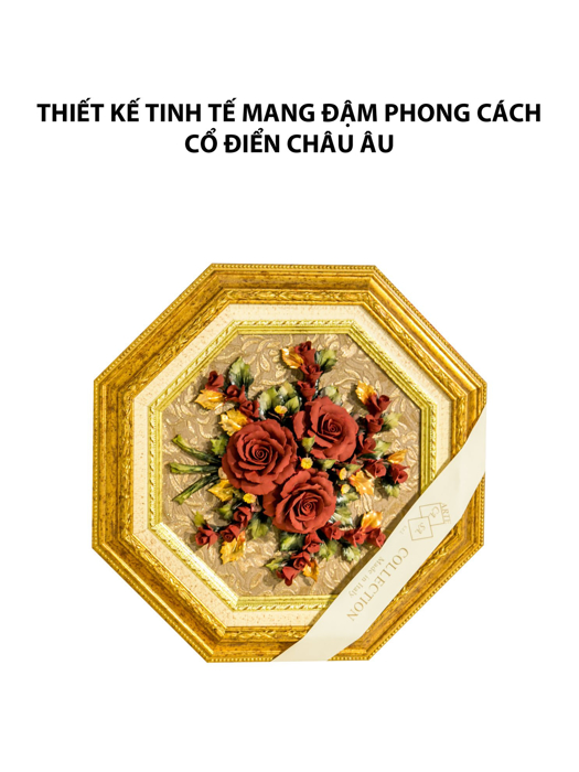 Khung tranh trang trí với hoa sứ đỏ lơn  Artre Casa ART.5637