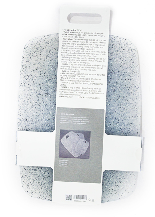 Bộ 3 thớt nhựa vân đá cẩm thạch La Fonte - 011747