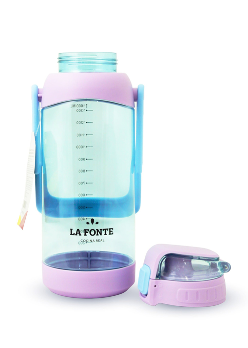 Bình nước thể thao có tay xách La Fonte màu xanh 1600ml - 011600-BLU