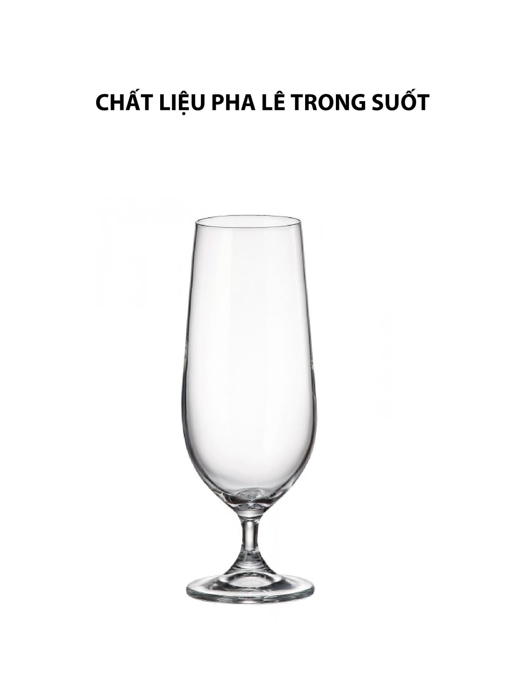 Bộ 6 ly bia pha lê Columba Bohemia 470ml