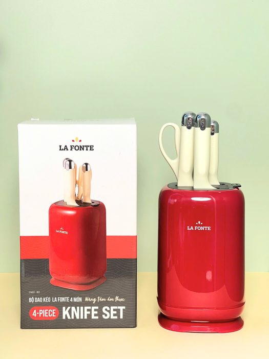 Bộ dao kéo 4 món La Fonte (014557-RED)