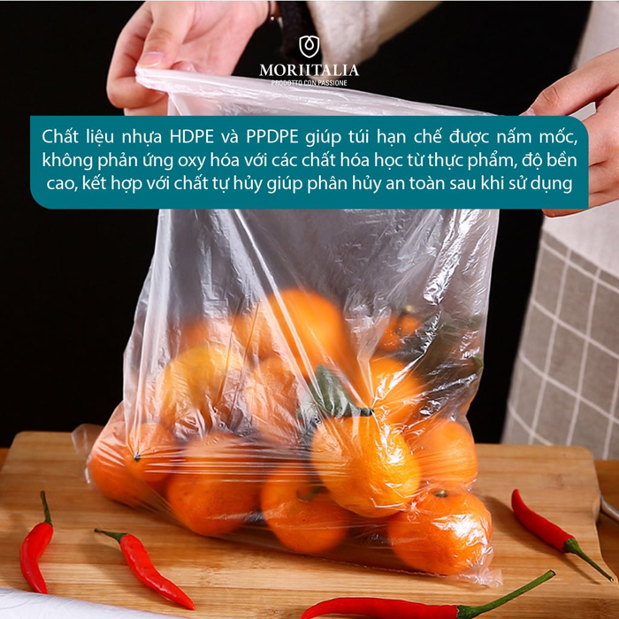Túi đựng thực phẩm Laspalm tự hủy an toàn tiện lợi Moriitalia TDTP00006842