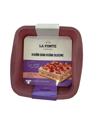 Khuôn bánh vuông silicone La Fonte 24x24x3.5cm - 012003 - PIN