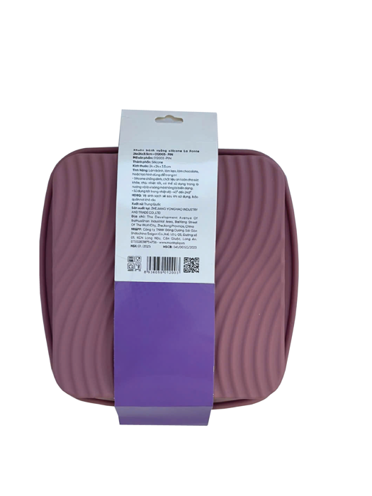 Khuôn bánh vuông silicone La Fonte 24x24x3.5cm - 012003 - PIN