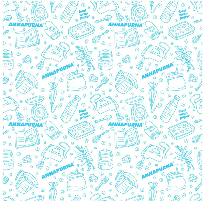 Giấy sáp gói thực phẩm chống thấm dầu Annapurna kích thước 30 cm x 30 cm - 012959