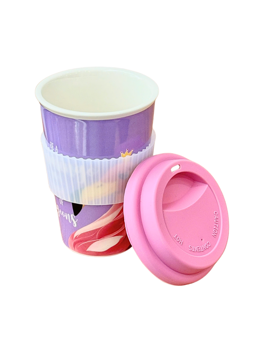 Ly sứ La Fonte có nắp 360ml-015745-PUR