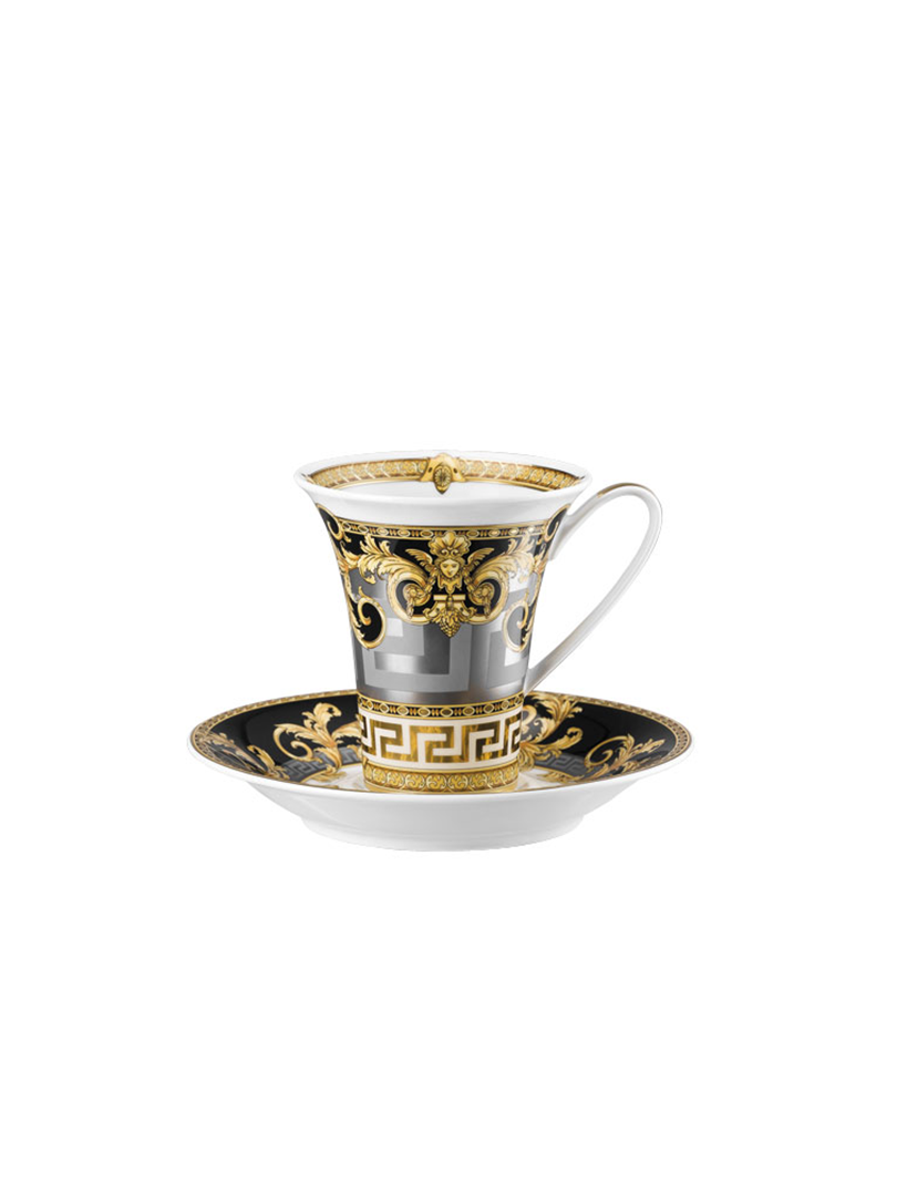 Bộ tách Cà Phê bằng sứ (1 tách + 1 đĩa)  Versace- 403637.14740-Prestige Gala Bleu