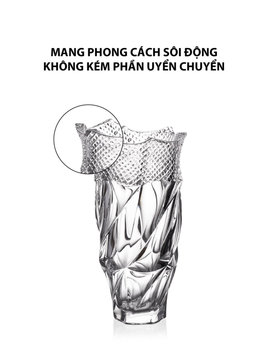 Bình hoa pha lê Flamenco Pyramid Bohemia 300mm - 737412