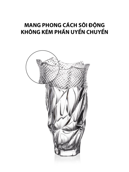 Bình hoa pha lê Flamenco Pyramid Bohemia 300mm - 737412