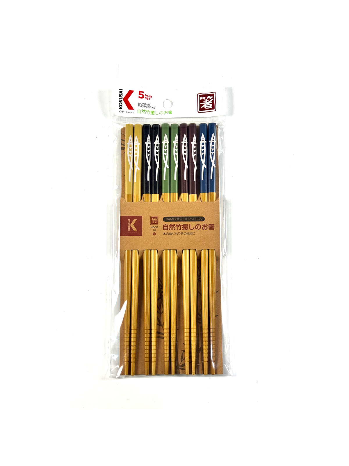 Đũa Tre Nhật Bản Vỉ 5 Đôi Kokusai 22.5cmx7.5mm NDCK-06A