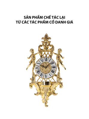 Đồng hồ treo tường bằng đồng mạ vàng OLYMPUS615