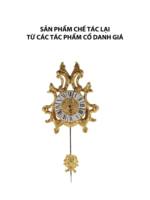 Đồng hồ treo tường bằng đồng mạ vàng - OLYMPUS612