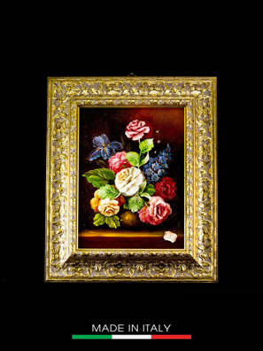 Khung tranh trang trí hình vải và hoa 30x40cm- 5571