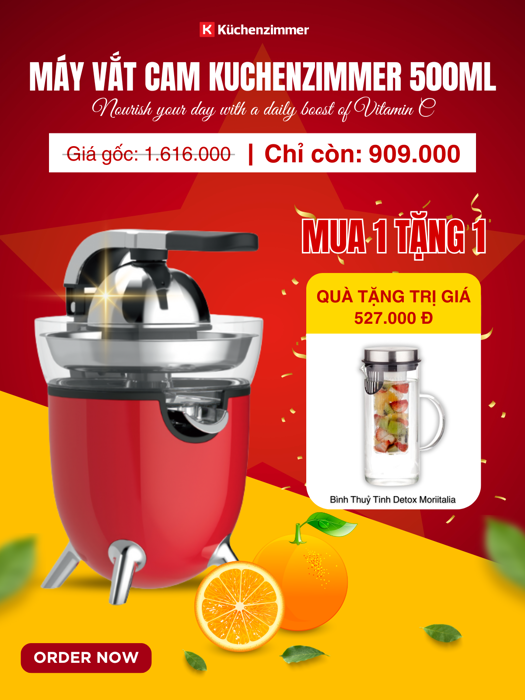 Máy Vắt Cam Kuchenzimmer 500ml-012928-RED