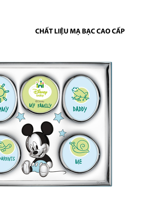 Khung ảnh chuột Mickey,kích thước 26x22 mạ bạc hiệu VALENTI  - D1325LC