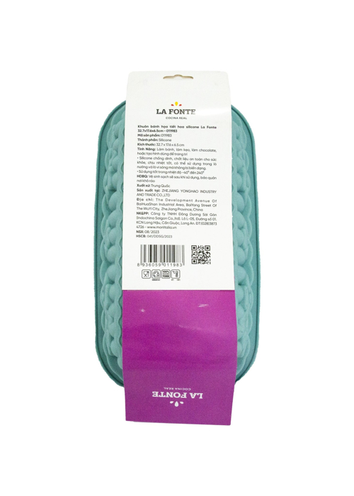 Khuôn bánh họa tiết hoa silicone La Fonte 32.7x17.6x6.5cm - 011983