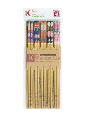 Đũa tre Nhật Bản vỉ 5 đôi Kokusai 22.5cm NDCK-05E