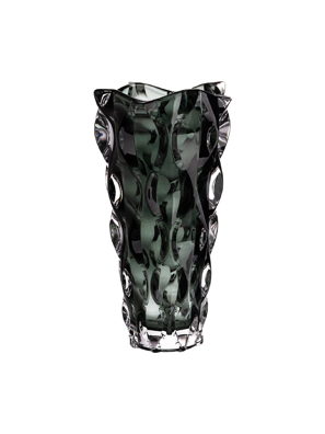 Bình hoa pha lê Samba màu xám khói Bohemia 305mm