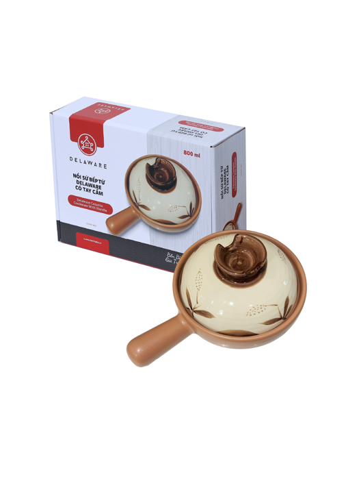 Nồi Sứ Ceramic Delaware Có Tay Cầm 800 ml -015066-BRO