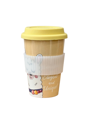 Ly sứ La Fonte có nắp 360ml-015745-YEL