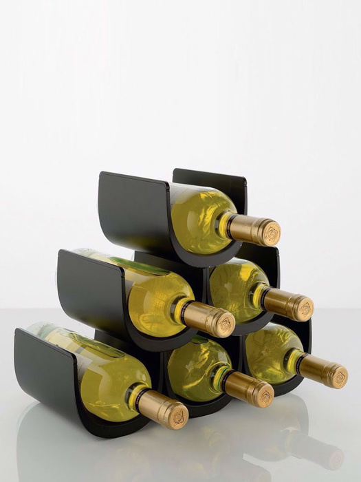 Kệ đựng chai rượu đen Alessi - GIA13 B