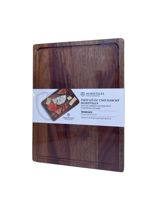 Thớt Gỗ Óc Chó Nam Mỹ Moriitalia (30 cm x 20 cm x 2 cm) - THOT00014885