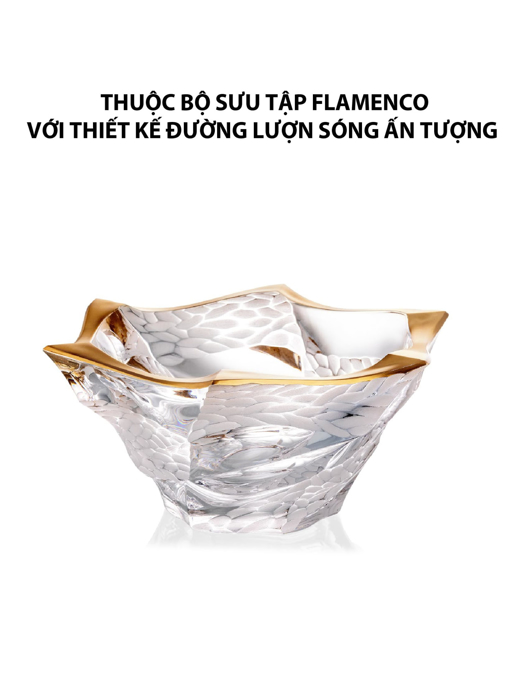 Khay pha lê lớn phủ vàng Flamenco Pentals - Matt Bohemia 295mm