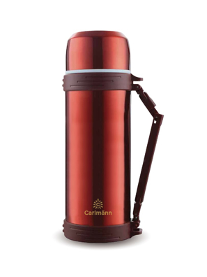 Bình GN inox CarLMann 1.5L màu đỏ QE-5032