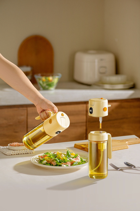 Bình Xịt Dầu Ăn Phun Sương Thủy Tinh La Fonte (550 ml-014533-YEL)