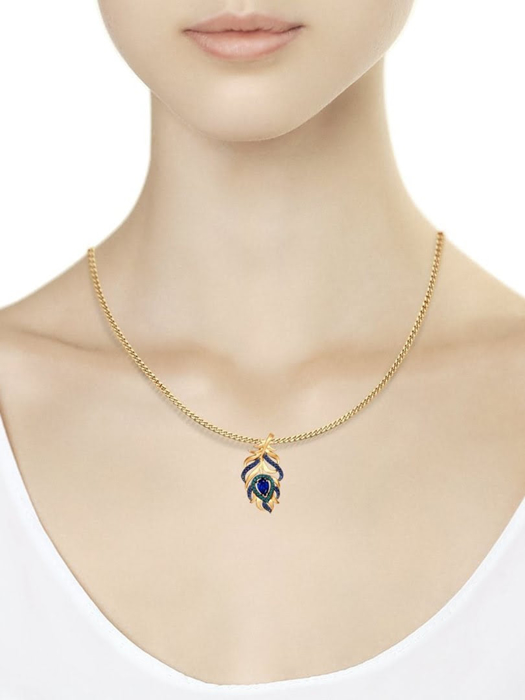 Mặt dây chuyền vàng 585, mã 034934, có đính đá cz