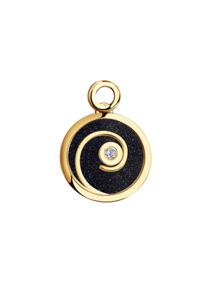 Măt dây chuyên vàng 585, mã 1030448 No 1851. có đính đá aventurine glass, sapphire glass, kim cương kp-57