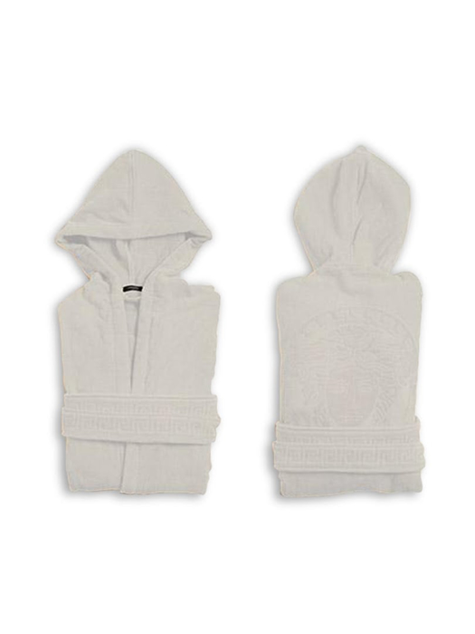 Áo choàng tắm màu trắng size L Versace ZCOSP056.Z4001.L