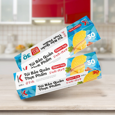 Túi Zipper KOKUSAI size L30 (26.5cmx31cm)