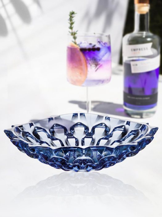 Khay pha lê Samba màu xanh Bohemia 350mm - 584737