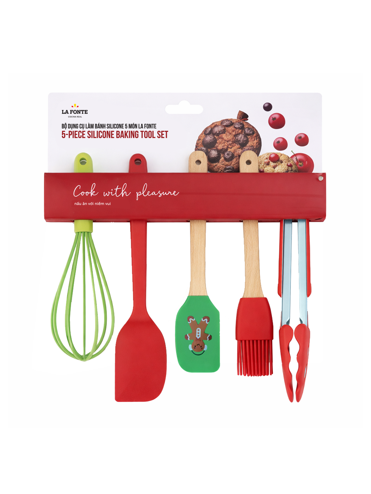 Bộ Dụng Cụ Làm Bánh Silicone 5 Món La Fonte-000918