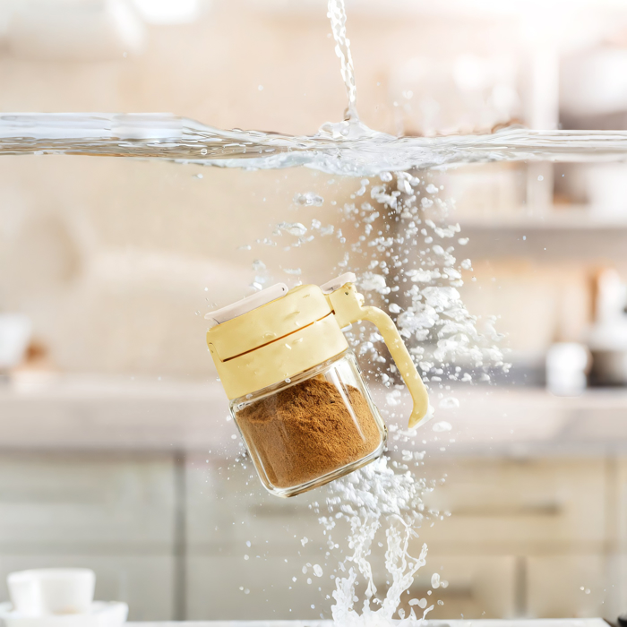 Hủ Đựng Gia Vị Thuỷ Tinh Nắp Kín La Fonte 500ml-000628-YEL