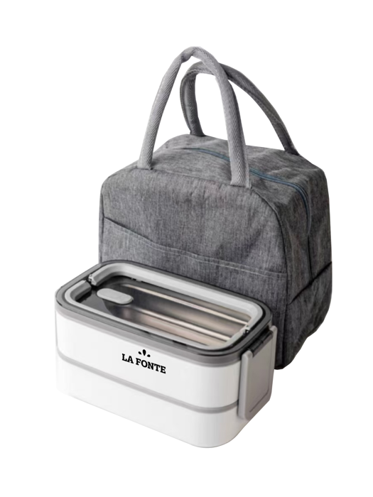 Hộp cơm 2 ngăn kèm túi đựng La Fonte - 013741